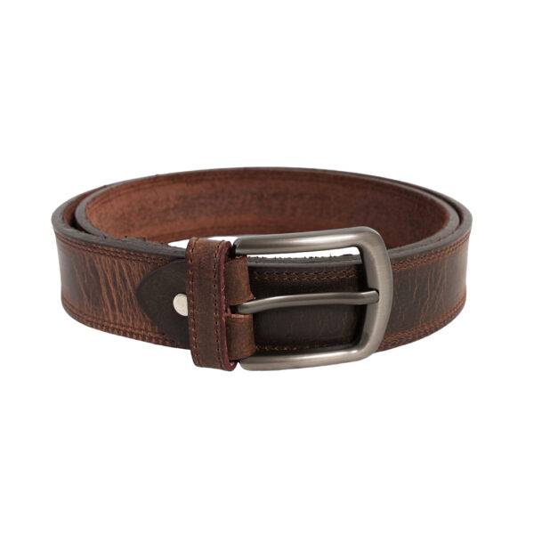 The Commander Brown Leather Belt