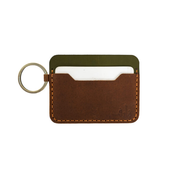The Ascent Brown & Olive Leather Card Holder