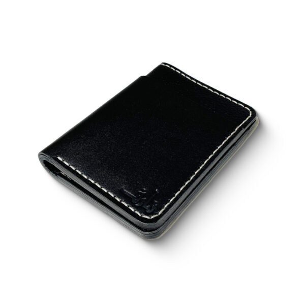 The Drover Black Leather Vertical Wallet
