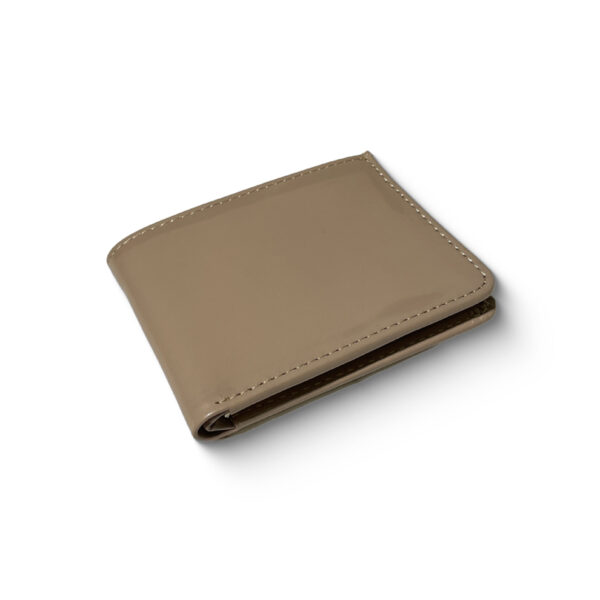 The Allure Beige Plain Leather Wallet